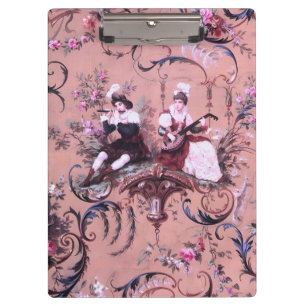 Vintages Französisch Rosa Toile Viktorianische Sti Klemmbrett
