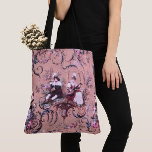 Vintages Französisch Rosa Toile Viktorianische Sti Tasche