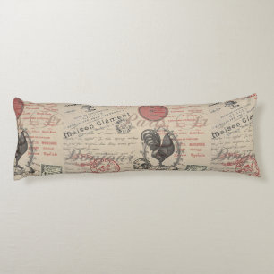 Vintages Französisch Schreiben Paris Rooster-Typog Seitenschläferkissen