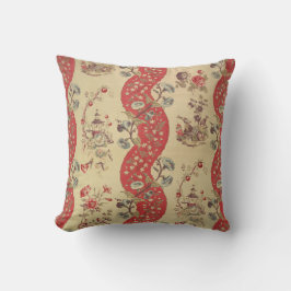 Vintages Französisch Textil Floral Weave Art Nouve Kissen