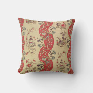 Vintages Französisch Textil Floral Weave Art Nouve Kissen