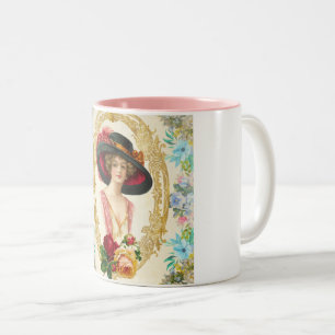 Vintages Französisch Zweifarbige Tasse
