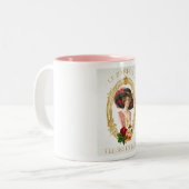 Vintages Französisch Zweifarbige Tasse (Vorderseite Links)