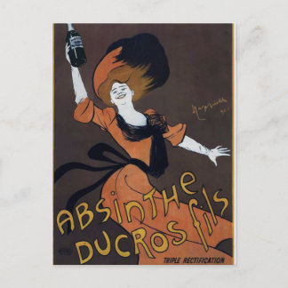 Vintages französisches Absinth-Poster Postkarte