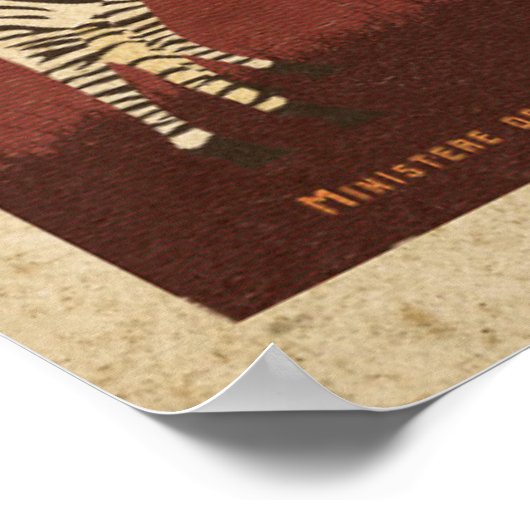 Vintages französisches Afrika Poster (Ecke)