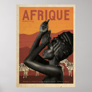 Vintages französisches Afrika Poster