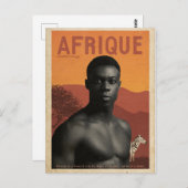 Vintages französisches Afrika Postkarte (Vorne/Hinten)