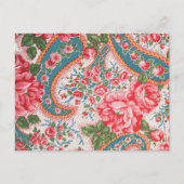 Vintages französisches Baumwollgewebe Postkarte (Vorderseite)