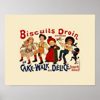 Vintages französisches Biscuit-Poster Poster