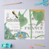 Vintages französisches Blumendesign Seidenpapier (Basteln)