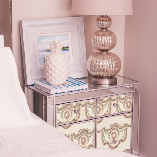 Vintages Französisches Blumengarten Elfenbeinrosa Seidenpapier