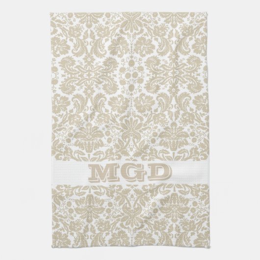 Vintages französisches Blumenkunst nouveau Muster Geschirrtuch (Vertikal)