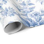 Vintages französisches Blumenschild Geschenkpapier (Rolleneckpunkt)