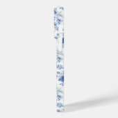 Vintages Französisches Blumentoilblau Case-Mate iPhone Hülle (Rückseite / Links)