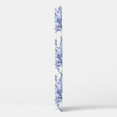 Vintages Französisches Blumentoilblau Case-Mate iPhone Hülle (Rückseite / Rechts)