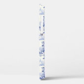 Vintages Französisches Blumentoilblau Case-Mate iPhone Hülle (Rückseite / Links)