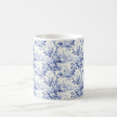 Vintages Französisches Blumentoilblau Kaffeetasse (Mittel)