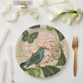 Vintages französisches Country Botanical Paris Tee Pappteller