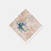 Vintages französisches Country Botanical Paris Tee Serviette (Ecke)