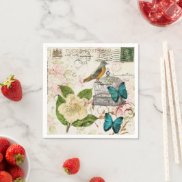 Vintages französisches Country Botanical Paris Tee Serviette