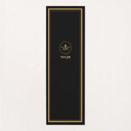 Vintages französisches Crown Gold Black Personalis Yogamatte
