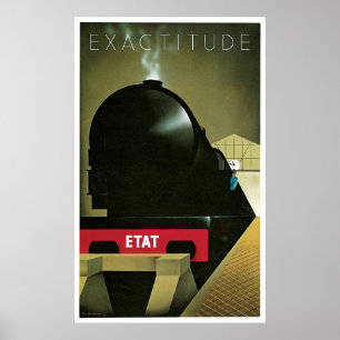 Vintages französisches Eisenbahnplakat Poster