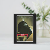 Vintages französisches Eisenbahnplakat Postkarte (Stehend Vorderseite)