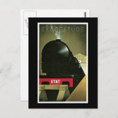 Vintages französisches Eisenbahnplakat Postkarte (Vorne/Hinten)