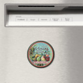 Vintages französisches Fruchtlabel Magnet (In Situ (Geschirrspüler))
