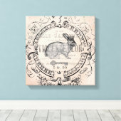 Vintages Französisches Frühlingshasen gedehnte Lei Leinwanddruck (Insitu (Holzboden))