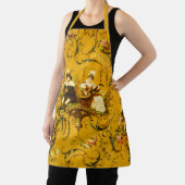 Vintages Französisches Gelbtuch Viktorianisch Schürze (InSitu)