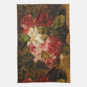 Vintages Französisches Georges Jeannin Rose III Geschirrtuch (Vertikal)