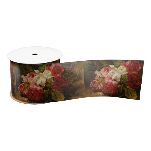 Vintages Französisches Georges Jeannin Rose III Satinband (Spule)