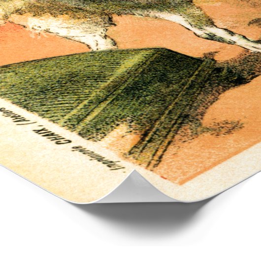 Vintages französisches heißes Schokoladengetränk Poster (Ecke)