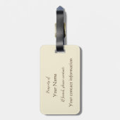 Vintages französisches Hotel Gepäckträger Tag Gepäckanhänger (Rückseite vertikal)