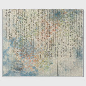 Vintages französisches Inspiriertes Pastel Blue Wr Geschenkpapier (Flach)