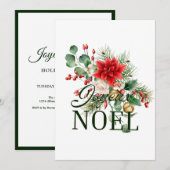 Vintages französisches Joyeux-Weihnachten Einladung (Vorne/Hinten)