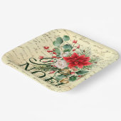 Vintages französisches Joyeux-Weihnachten Pappteller (Gewinkelt)