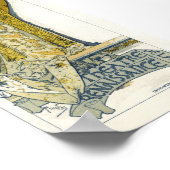 Vintages französisches Jugendstil Gismonda Bernnar Poster (Ecke)