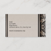 Vintages französisches Kamel-Brown-modernes dünnes Visitenkarte (Rückseite)