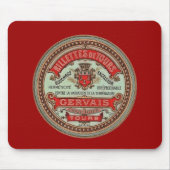 Vintages französisches Käsesiegel Mousepad (Vorne)