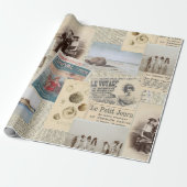 Vintages französisches Kinderkollektiv Geschenkpapier (Ungerollt)