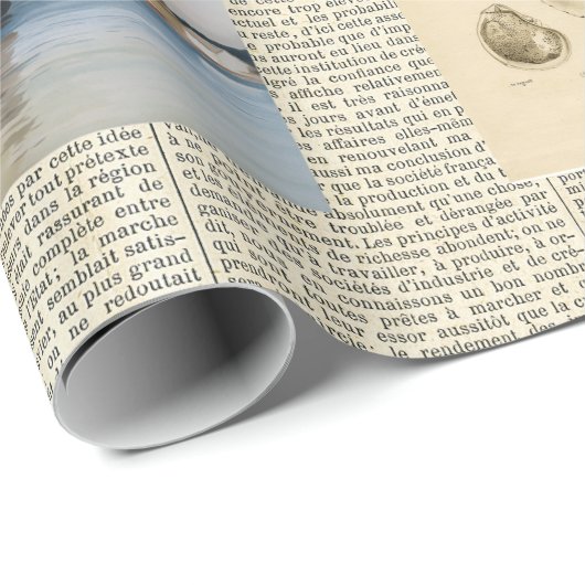 Vintages französisches Kinderkollektiv Geschenkpapier (Rolleneckpunkt)