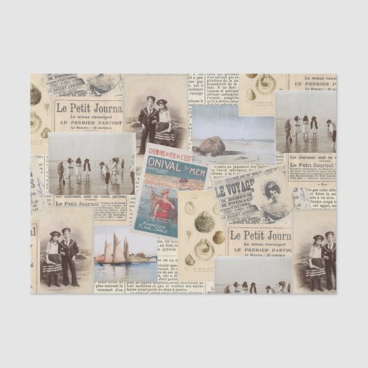 Vintages französisches Kinderkollektiv Seidenpapier (Vorderseite)