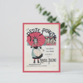 Vintages französisches Kindermusikposter Postkarte (Stehend Vorderseite)