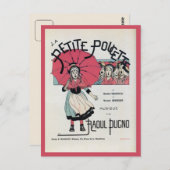 Vintages französisches Kindermusikposter Postkarte (Vorne/Hinten)