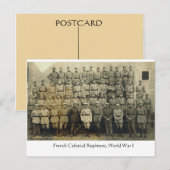 Vintages, französisches Kolonialregime, Erster Wel Postkarte (Vorne/Hinten)