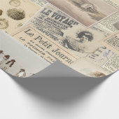 Vintages französisches Küstenlager Geschenkpapier (Ecke)