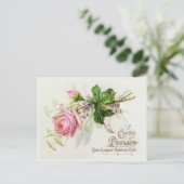 Vintages französisches Label Postkarte (Stehend Vorderseite)