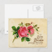Vintages französisches Label Postkarte (Vorne/Hinten)